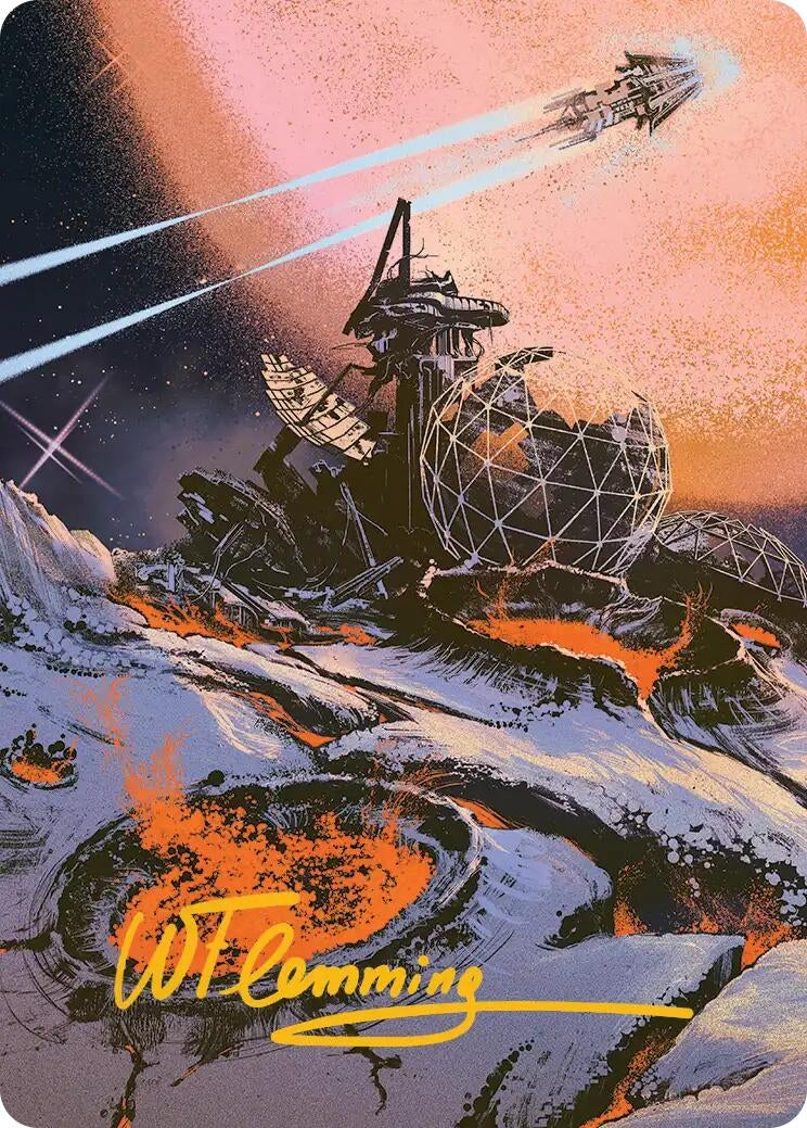 Image for Petrified Field Art Card (Gold-Stamped Signature) (52) (Art Series: Edge of Eternities) - Magic: The Gathering