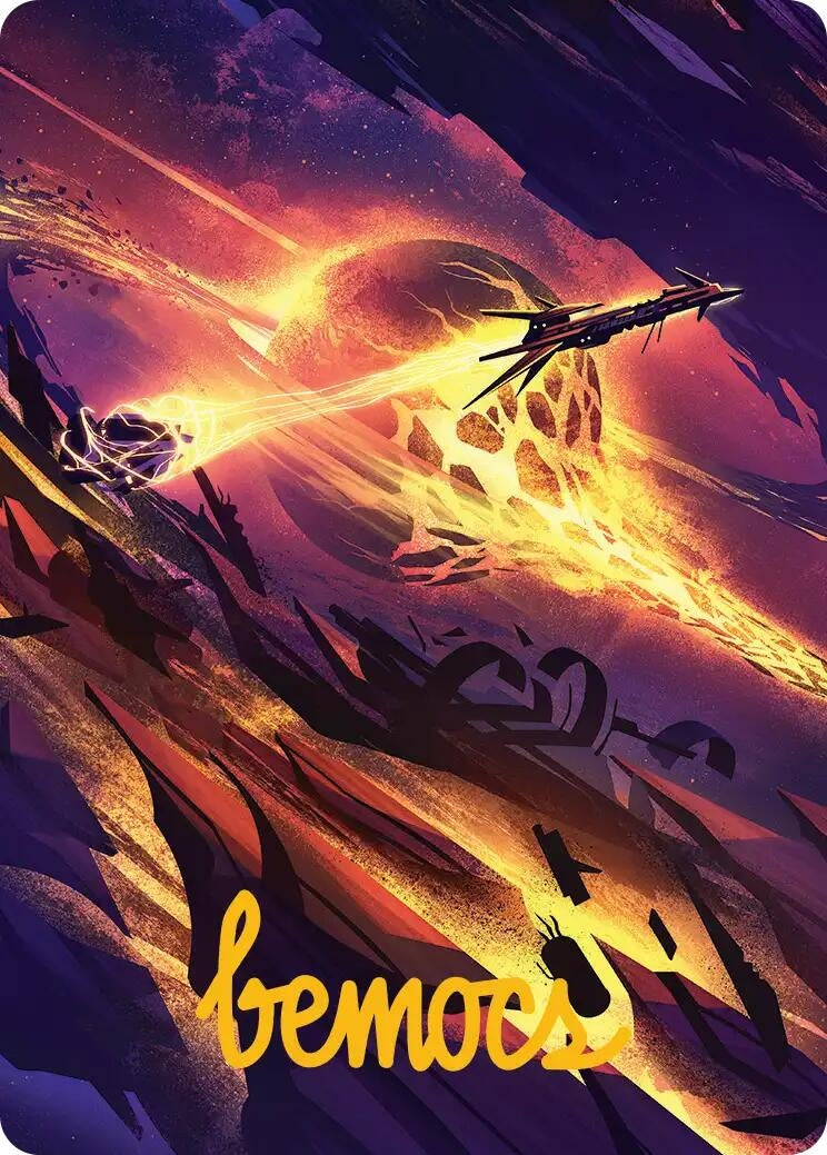 Image for Scavenger Grounds Art Card (53/54) (Gold-Stamped Signature) (53) (Art Series: Edge of Eternities) - Magic: The Gathering