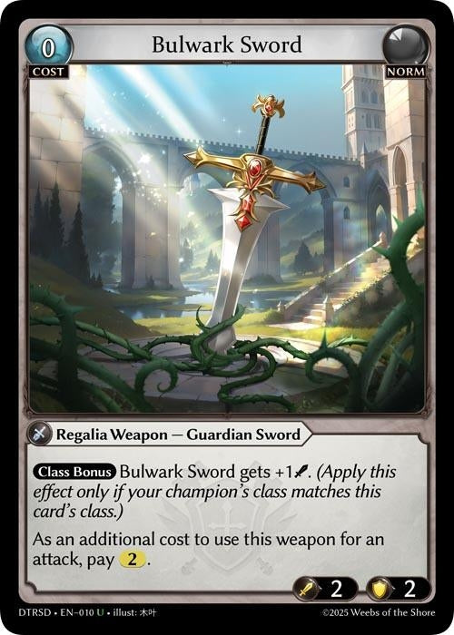 Image for Bulwark Sword (10) (Distorted Reflections Starter Decks) - Grand Archive TCG