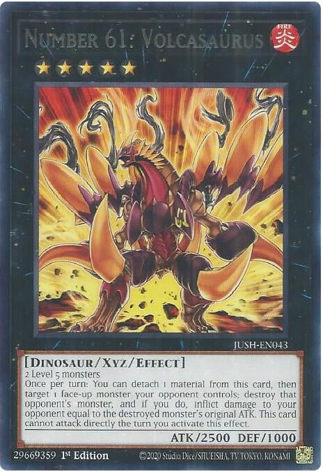 Number 61: Volcasaurus (JUSH-EN043) (Justice Hunters)