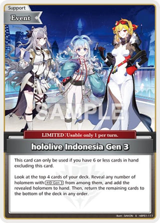 Image for hololive Indonesia Gen (S) (hBP01-111) (Blooming Radiance) - hololive OFFICIAL CARD GAME
