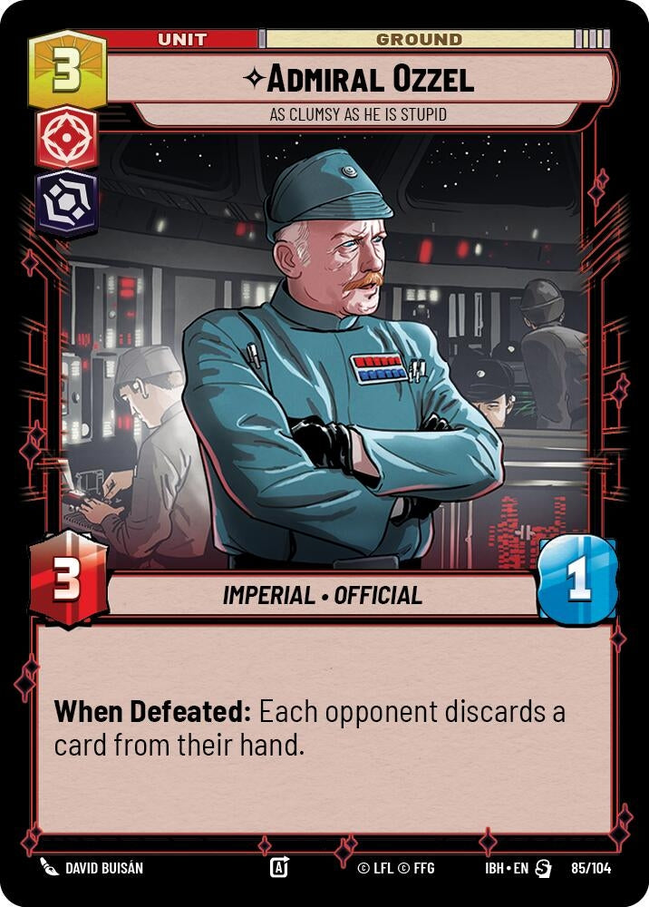 Image for Admiral Ozzel - As Clumsy as He Is Stupid (85/104) (85/104) (Intro Battle: Hoth) - Star Wars: Unlimited
