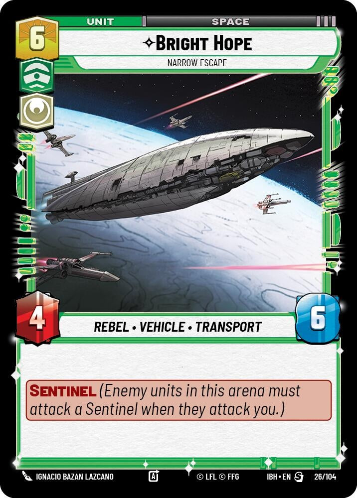 Image for Bright Hope - Narrow Escape (26/104) (26/104) (Intro Battle: Hoth) - Star Wars: Unlimited