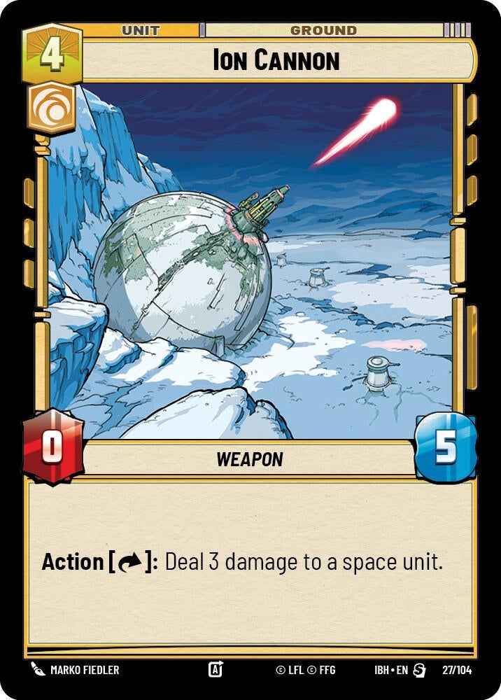 Image for Ion Cannon (27/104) (27/104) (Intro Battle: Hoth) - Star Wars: Unlimited