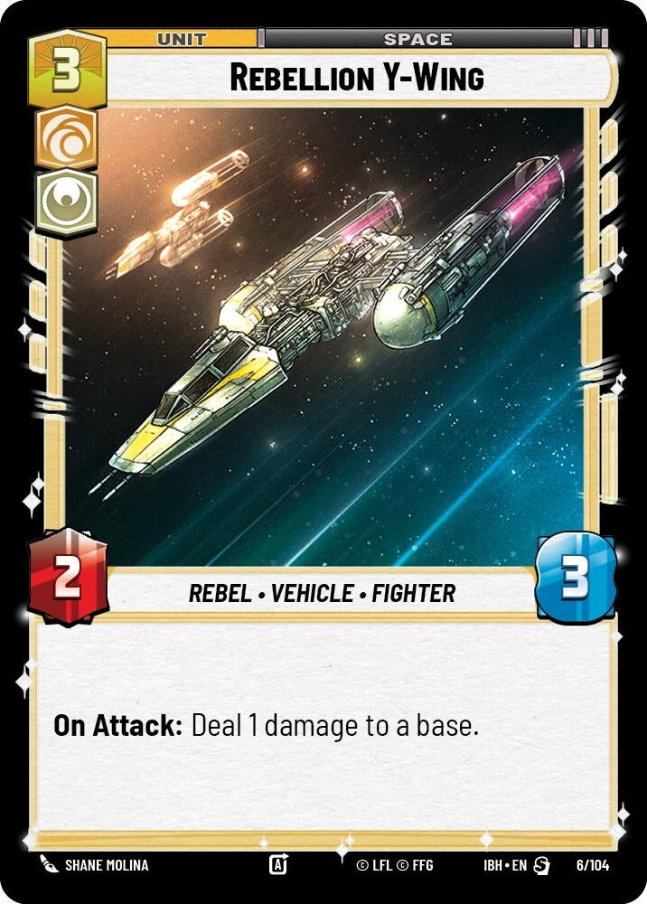 Image for Rebellion Y-Wing (6/104) (Intro Battle: Hoth) - Star Wars: Unlimited