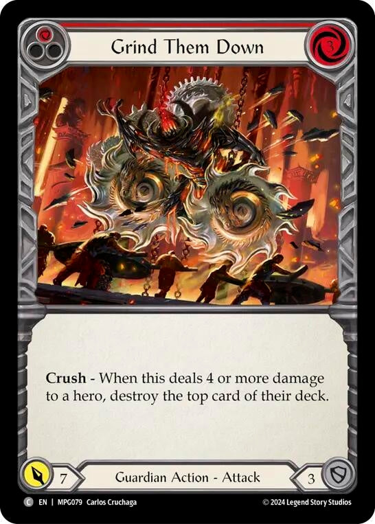 Grind Them Down (Red) (MPG079) (Mastery Pack Guardian)