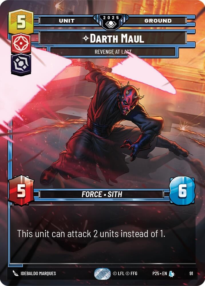 Image for Darth Maul - Revenge at Last (91) (Organized Play Promos) - Star Wars: Unlimited