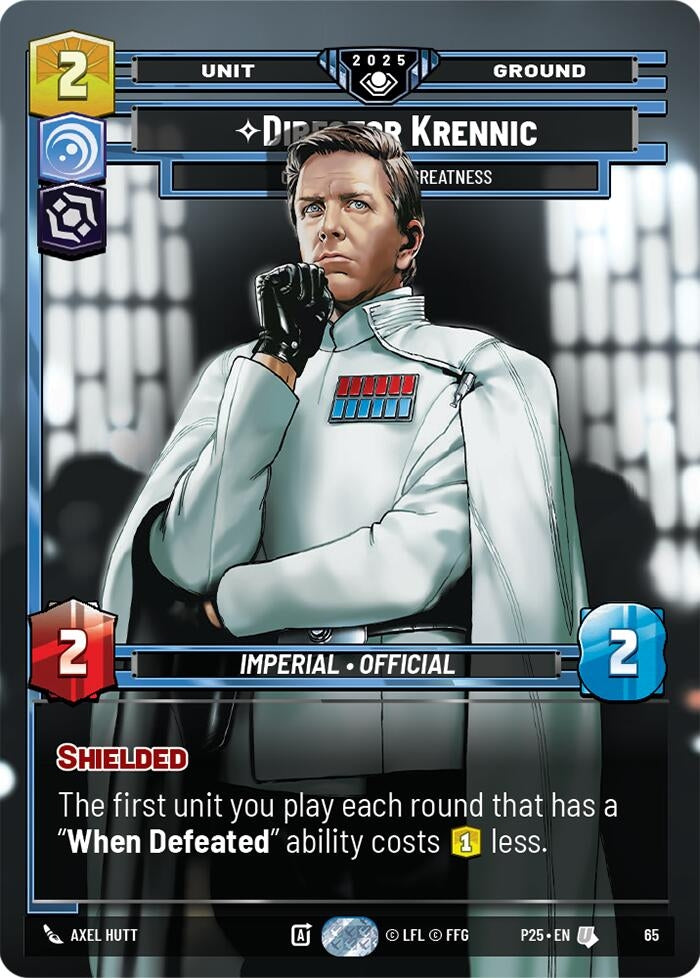 Image for Director Krennic - On the Verge of Greatness (65) (Organized Play Promos) - Star Wars: Unlimited