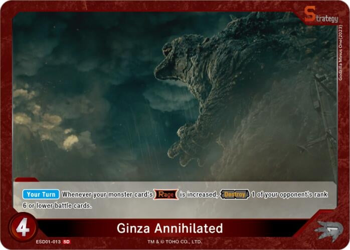 Image for Ginza Annihilated (ESD01-013) (ESD01-013) (Starter Deck: Godzilla Minus One) - Godzilla Card Game