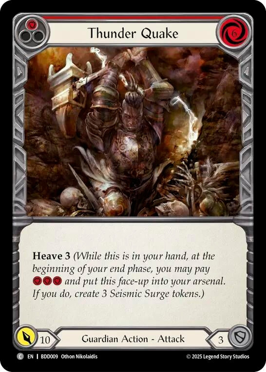 Image for Thunder Quake (Red) (BDD009) (Welcome Deck Bravo) - Flesh and Blood TCG