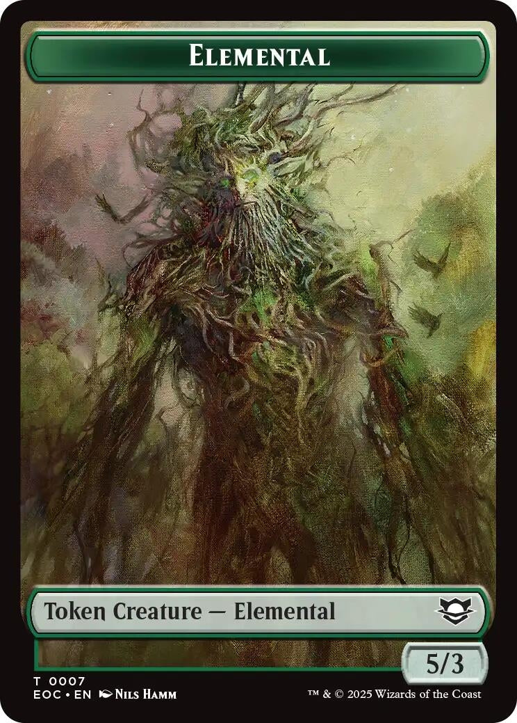 Image for Elemental (0007) // Golem (0014) Double-Sided Token (7 // 14) (Commander: Edge of Eternities) - Magic: The Gathering