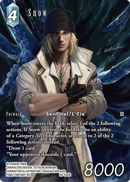 Image for Snow (Full Art) (26-035R) (Gunslinger in the Abyss) - Final Fantasy TCG