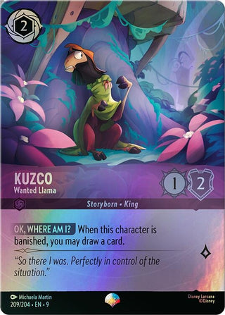 Image for Kuzco - Wanted Llama (Epic) (209/204) (Fabled) - Disney Lorcana