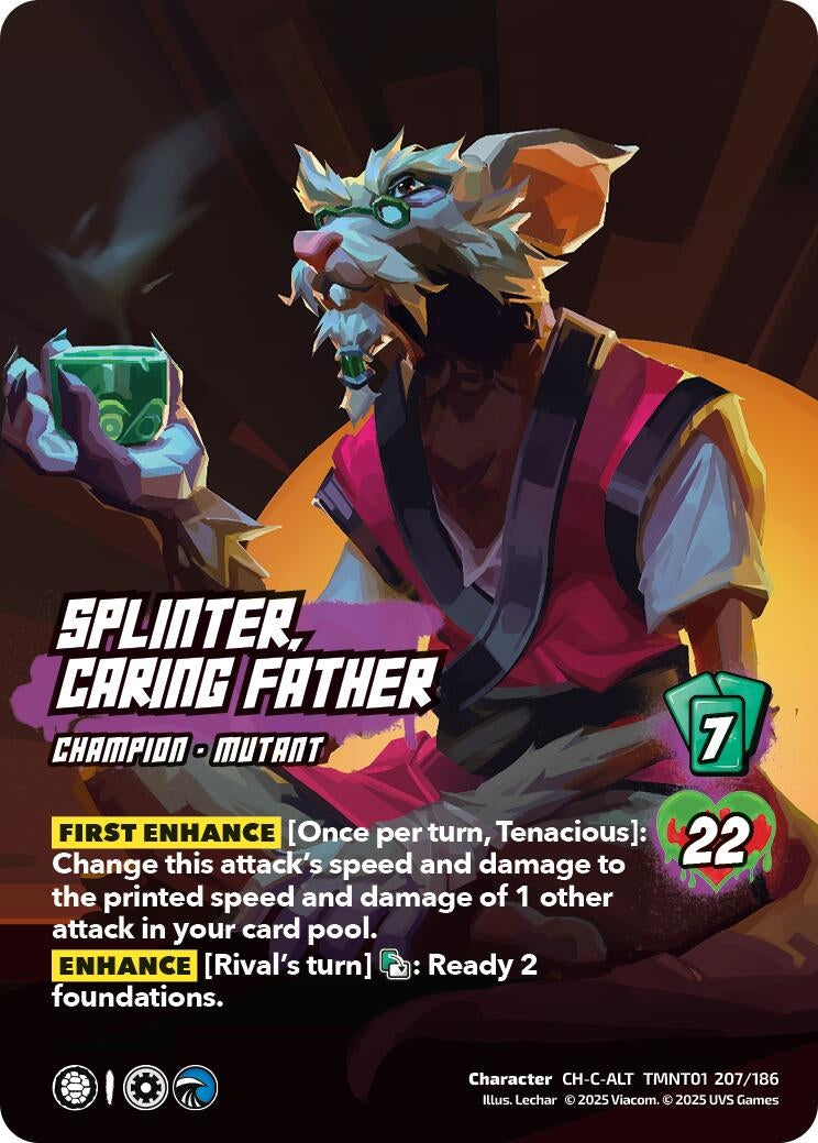 Image for Splinter, Caring Father (Alternate Art) (TMNT01 207/186) (Teenage Mutant Ninja Turtles) - UniVersus