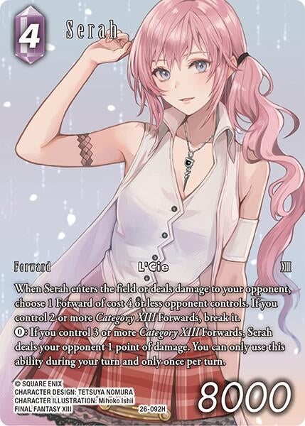 Image for Serah (Full Art) (26-092H) (Gunslinger in the Abyss) - Final Fantasy TCG