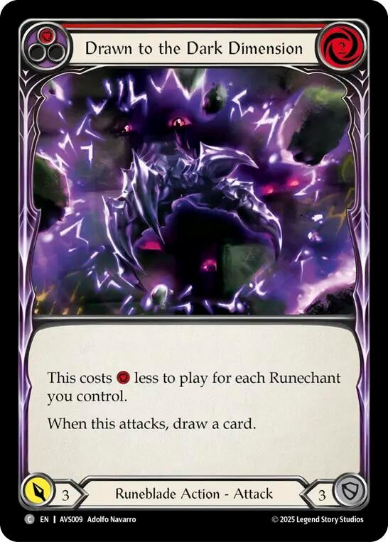 Image for Drawn to the Dark Dimension (Red) (AVS009) (Armory Deck: Legends Viserai) - Flesh and Blood TCG