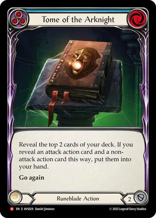 Image for Tome of the Arknight (Blue) (AVS029) - Flesh and Blood TCG