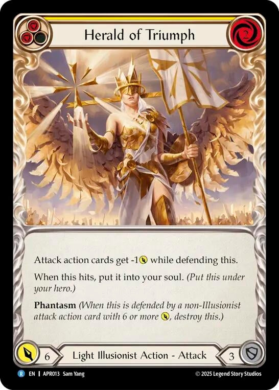 Image for Herald of Triumph (Yellow) (APR013) (Armory Deck: Legends Prism) - Flesh and Blood TCG