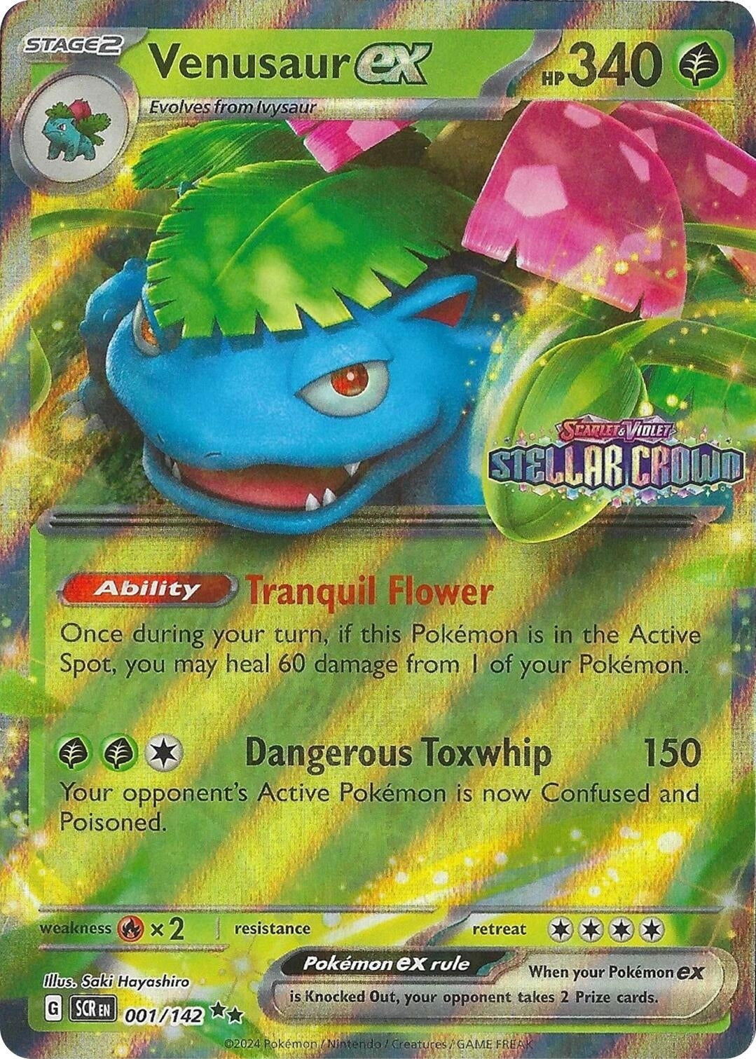 Image for Venusaur ex (Stellar Crown Stamp) (001/142) (Miscellaneous Cards & Products) - Pokemon