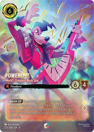 Image for Powerline - World's Greatest Rock Star (Enchanted) (233/204) (Fabled) - Disney Lorcana