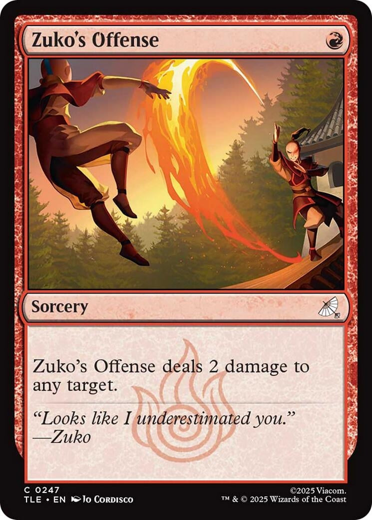 Image for Zuko's Offense (247) (Avatar: The Last Airbender: Eternal-Legal) - Magic: The Gathering