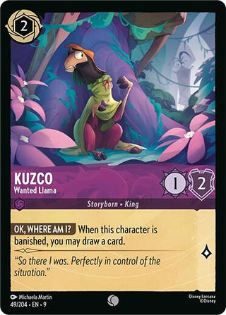 Image for Kuzco - Wanted Llama (49/204) (Fabled) - Disney Lorcana