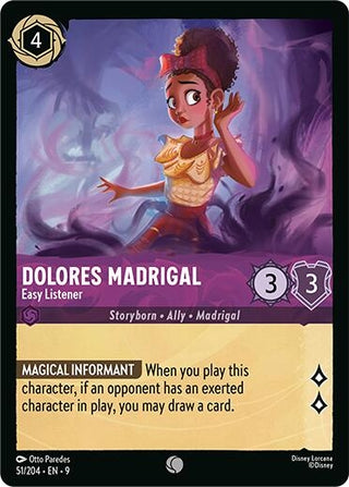 Image for Dolores Madrigal - Easy Listener (51/204) (Fabled) - Disney Lorcana