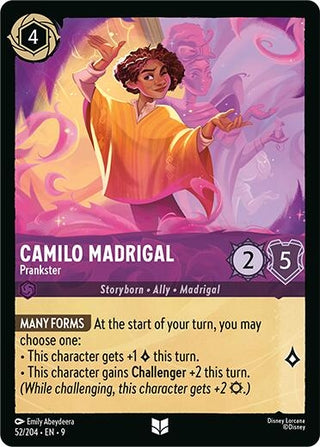Image for Camilo Madrigal - Prankster (52/204) (Fabled) - Disney Lorcana
