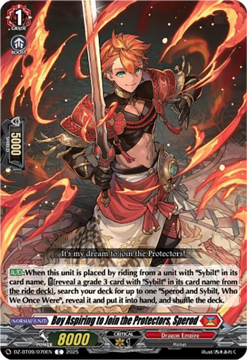 Image for Boy Aspiring to Join the Protectors, Sperod (DZ-BT09/070EN) (DZ-BT09: Super Brave Detonation) - Cardfight Vanguard