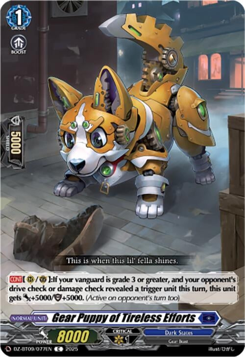 Image for Gear Puppy of Tireless Efforts (DZ-BT09/077EN) (DZ-BT09: Super Brave Detonation) - Cardfight Vanguard