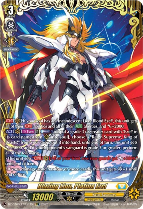 Image for Blazing Lion, Platina Ezel (FFR) (DZ-BT09/FFR11EN) (DZ-BT09: Super Brave Detonation) - Cardfight Vanguard