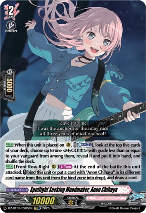 Image for Spotlight Seeking Moodmaker, Anon Chihaya (EXRRR) (DZ-BT09/EX05EN) (DZ-BT09: Super Brave Detonation) - Cardfight Vanguard