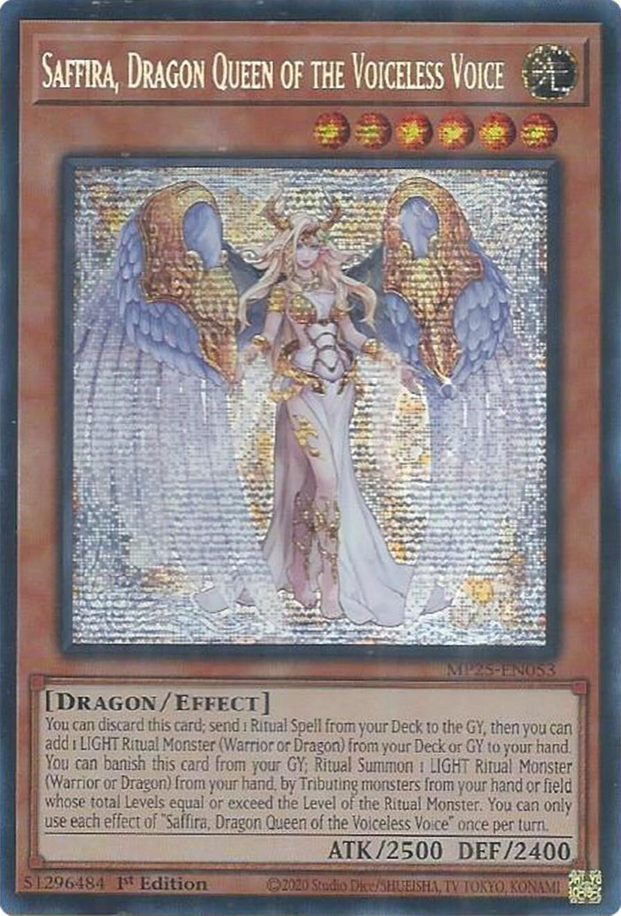 Image for Saffira, Dragon Queen of the Voiceless Voice (MP25-EN053) (2025 Mega-Pack) - YuGiOh