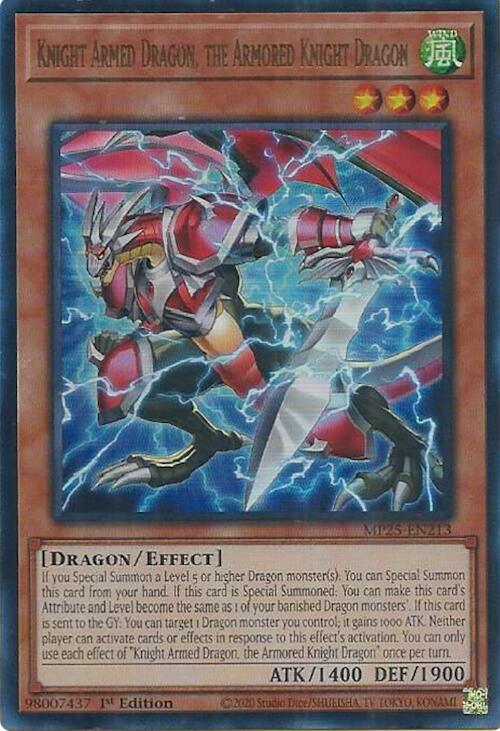 Knight Armed Dragon, the Armored Knight Dragon (MP25-EN213) (2025 Mega-Pack)