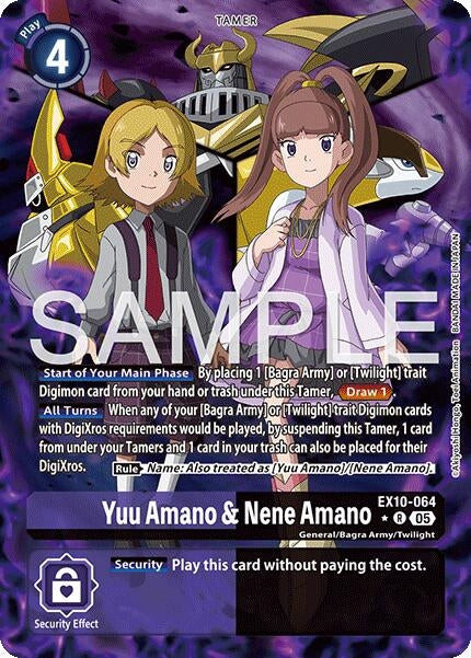 Image for Yuu Amano & Nene Amano (Alternate Art) (EX10-064 R) (Sinister Order) - Digimon Card Game