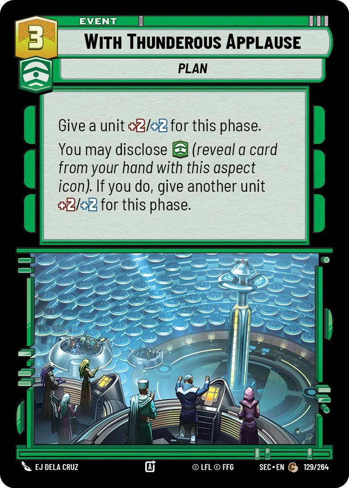 Image for With Thunderous Applause (129/264) (Secrets of Power) - Star Wars: Unlimited