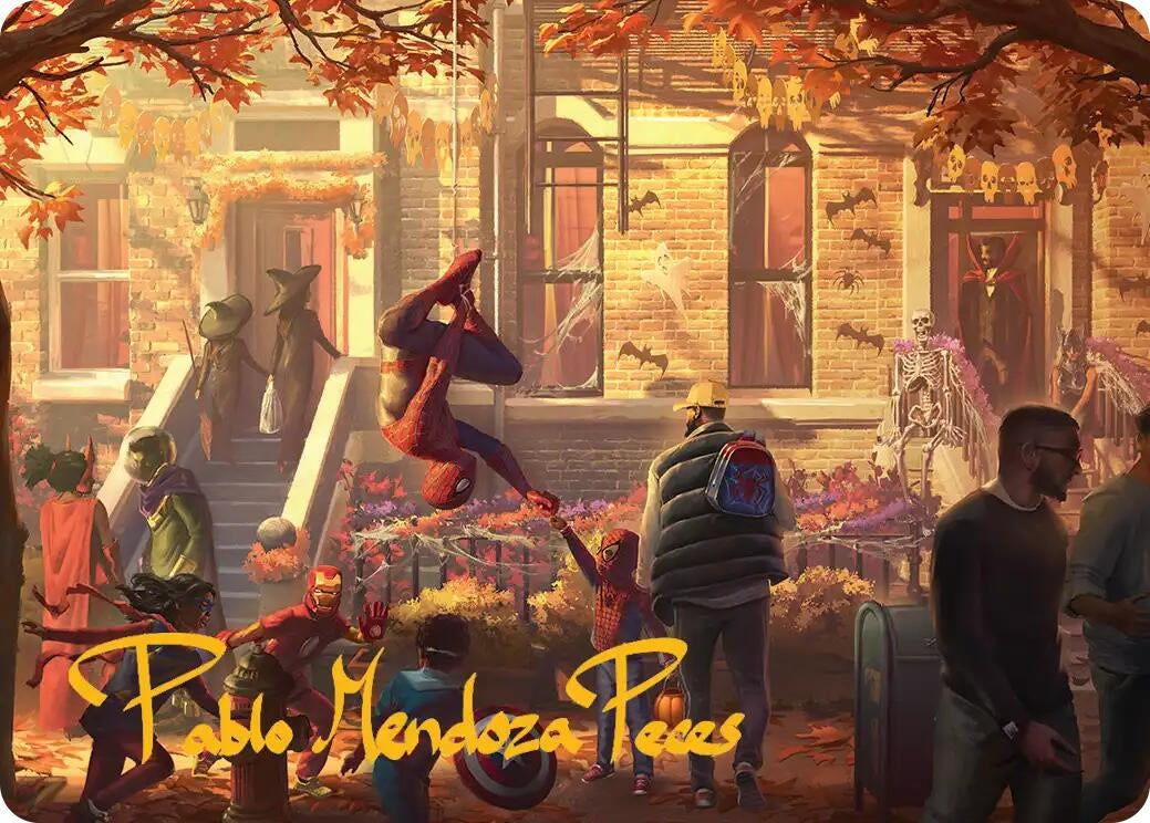Friendly Neighborhood Art Card (Gold-Stamped Signature) (2) {Art Series: Marvel's Spider-Man}