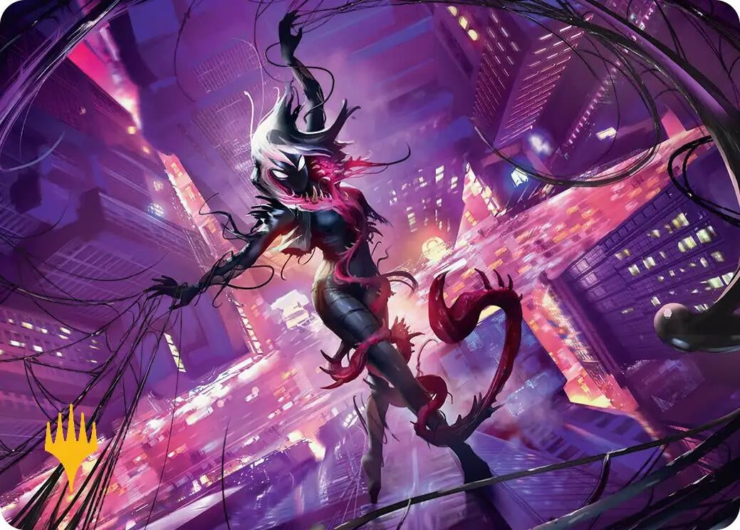 Gwenom, Remorseless Art Card (Gold-Stamped Planeswalker Symbol) (8) (Art Series: Marvel's Spider-Man)