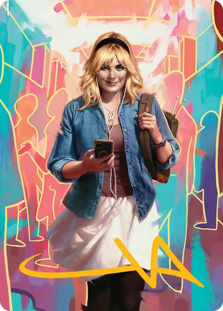 Gwen Stacy Art Card (Gold-Stamped Signature) (13/54) (13) (Art Series: Marvel's Spider-Man)