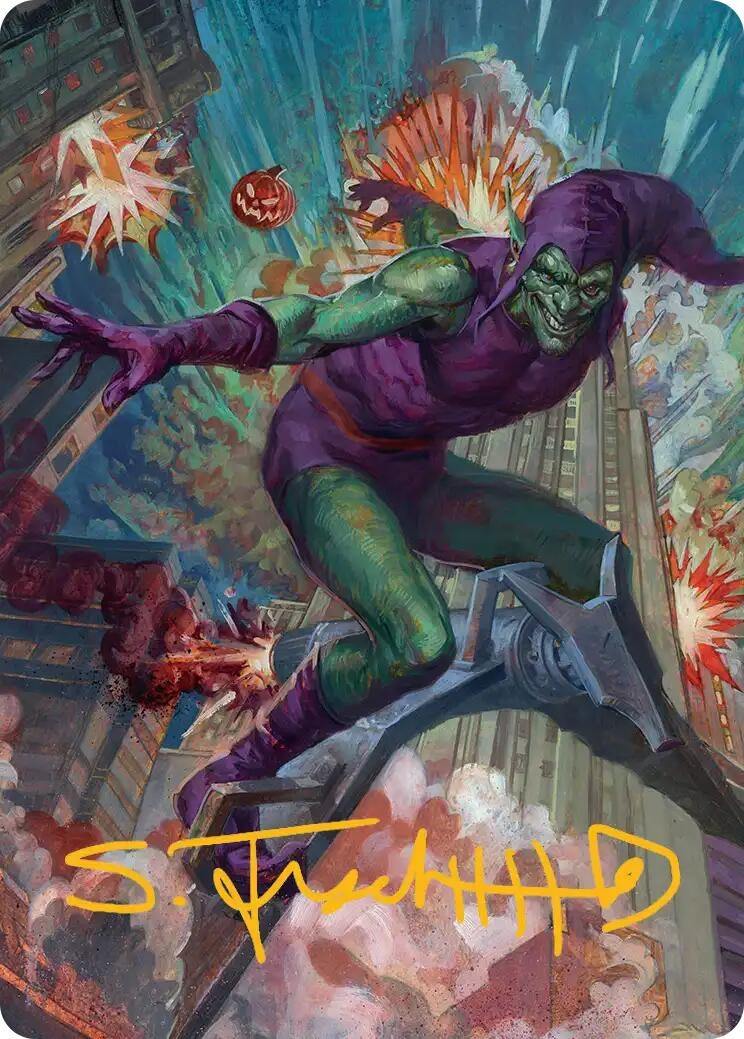 Green Goblin Art Card (26/54) (Gold-Stamped Signature) (26) (Art Series: Marvel's Spider-Man)