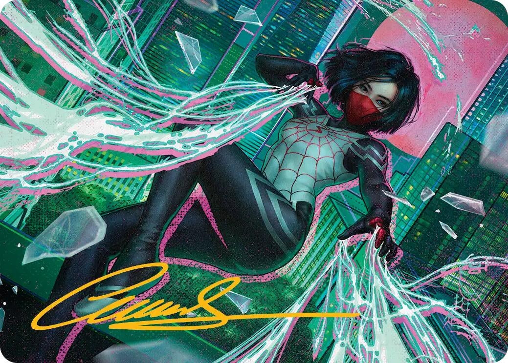 Silk, Web Weaver Art Card (29/54) (Gold-Stamped Signature) (29) (Art Series: Marvel's Spider-Man)