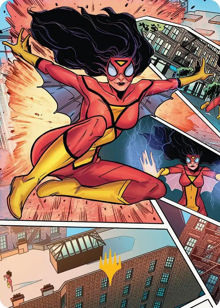 Spider-Woman, Stunning Savior Art Card (Gold-Stamped Planeswalker Symbol) (51) (Art Series: Marvel's Spider-Man)