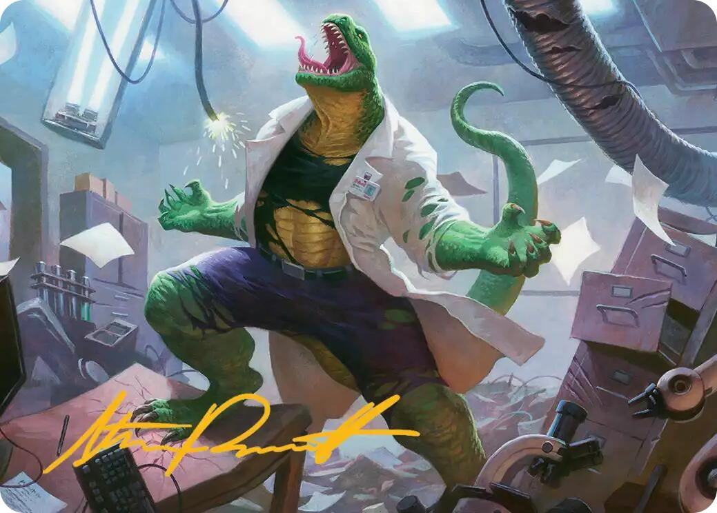 Lizard, Connors's Curse Art Card (Gold-Stamped Signature) (18) (Art Series: Marvel's Spider-Man)