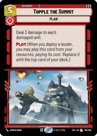 Image for Topple the Summit (183/264) (Secrets of Power) - Star Wars: Unlimited