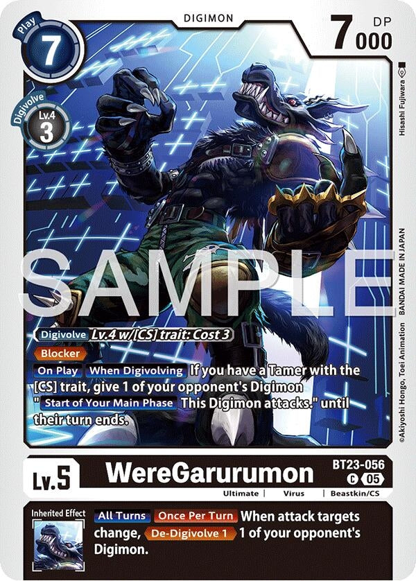 Image for WereGarurumon (BT23-056 C) (Hackers' Slumber) - Digimon Card Game