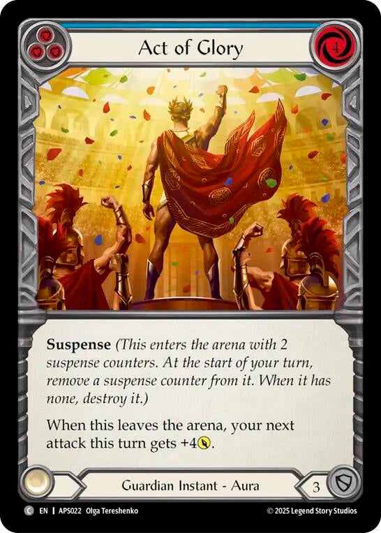 Image for Act of Glory (Blue) (APS022) - Flesh and Blood TCG