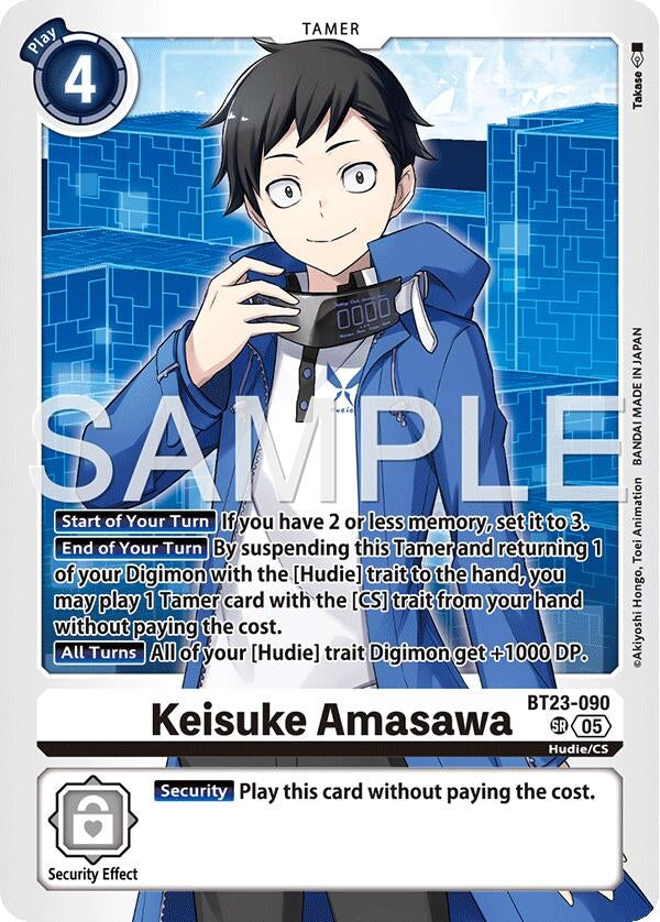 Image for Keisuke Amasawa (BT23-090 SR) (Hackers' Slumber) - Digimon Card Game