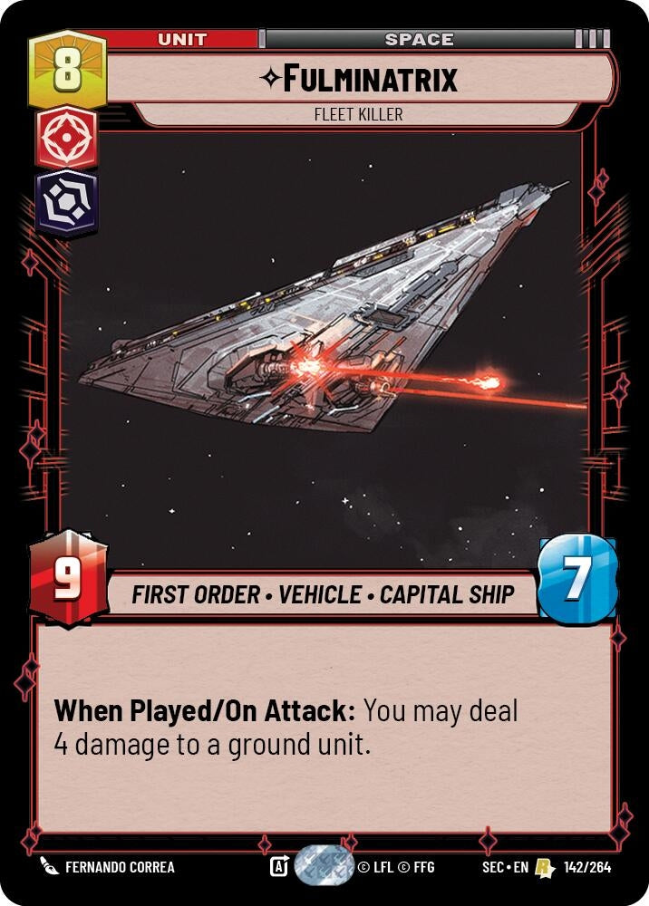 Image for Fulminatrix - Fleet Killer (142/264) (Secrets of Power) - Star Wars: Unlimited