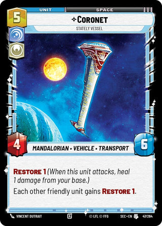 Image for Coronet - Stately Vessel (47/264) (Secrets of Power) - Star Wars: Unlimited