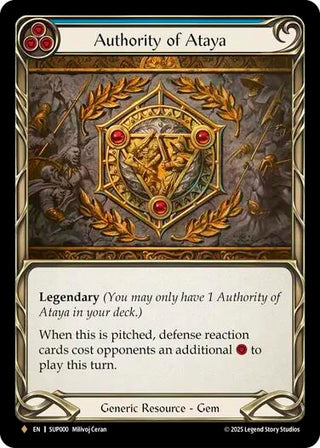 Image for Authority of Ataya (SUP000) - Flesh and Blood TCG